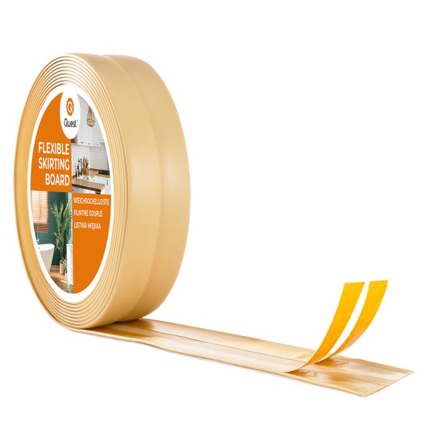 Quest flexible Weichsockelleiste auf Rolle mit selbstklebender Rückseite