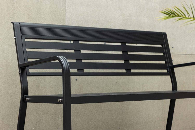 Elvas Gartenbank schwarz. 125 X 60 X 84 cm