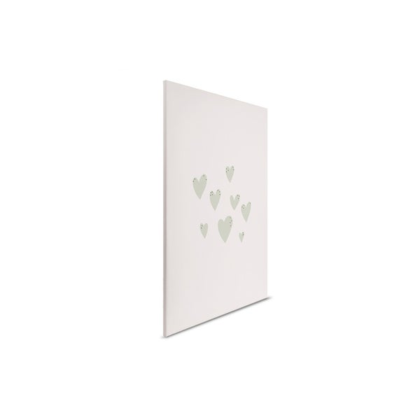 Leinwandbild mit Herzmotiven