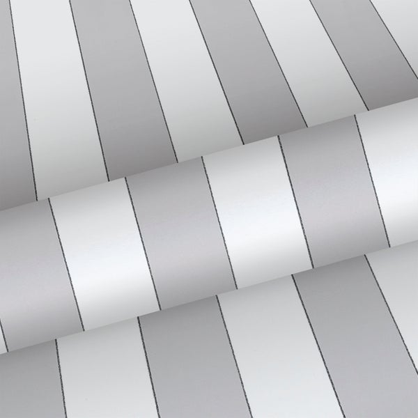 Sanders und Sanders Tapete Streifen Grau und Weiß - 53 cm x 10.05 m - 640719