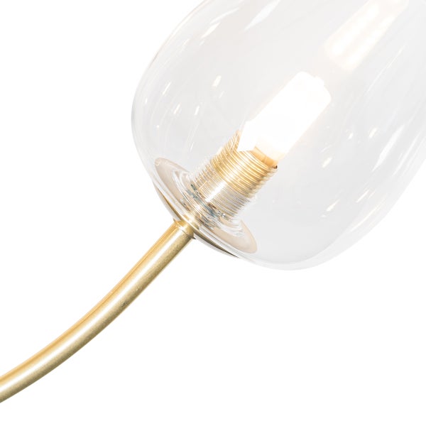 Klassische Hängelampe Gold mit Glas 12 Lichter - Elien