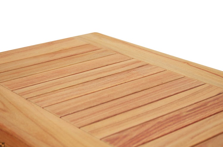 Teak Regal Gartenregal Massivholz 100 x 38 cm für Garten Terrasse Balkon