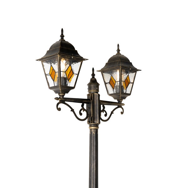 Vintage Außenlaterne Antikgold 240 cm 2-flammig - Antigua