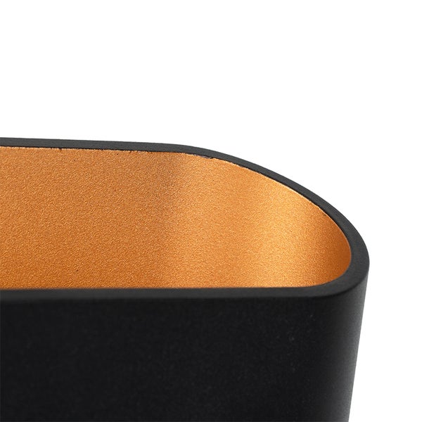 Design Wandleuchte schwarz mit Gold - Alone R.