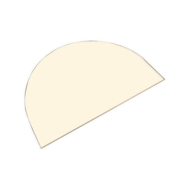 Glas-Bodenplatte in Halbkreisform für Kaminöfen.