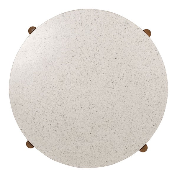 Terracina Gartentisch Ø120cm Natur, weiß. 120 X 120 X 76 cm