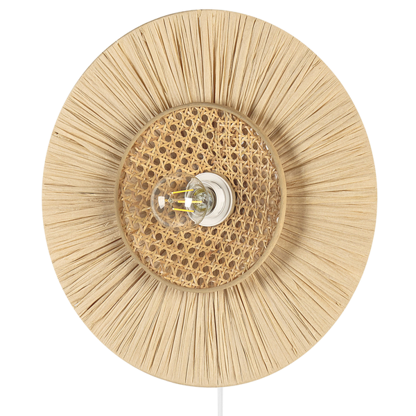 Wandlampe YAAPI Papier Naturfarben