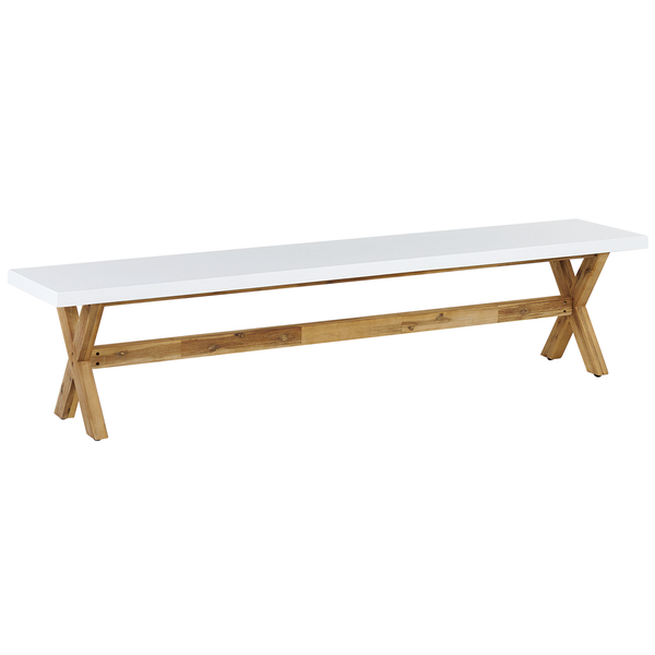 Gartenbank OLBIA 200 cm Beton Weiß