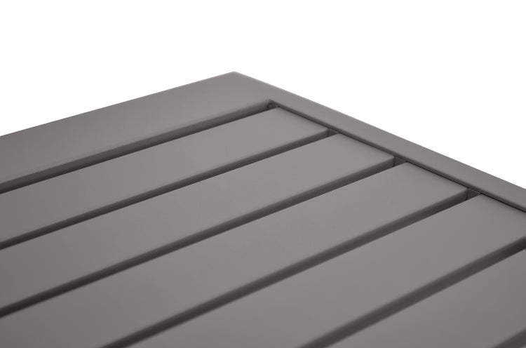 Beistelltisch Aluminium 45 x 45 cm taupe modern leicht für Garten Balkon Terrasse