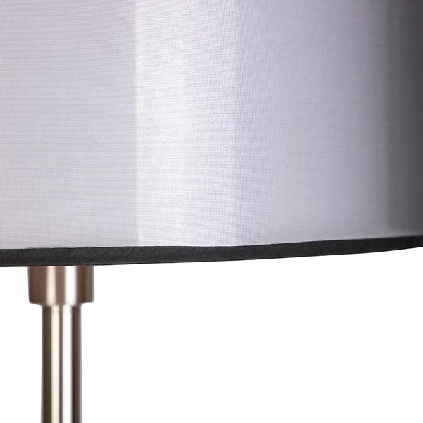 Design Stehleuchte Stahl mit schwarz/weißen Schirm 47 cm - Simplo