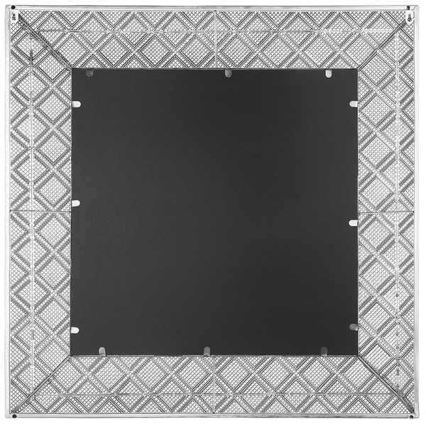 Rückseite eines quadratischen Spiegels mit Befestigungsmöglichkeit