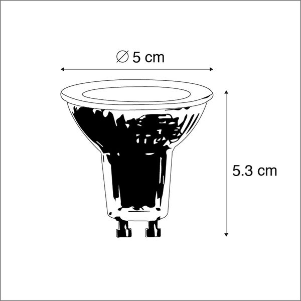 5er Set GU10 LED Lampe 6W 425lumen 2700K dimmbar