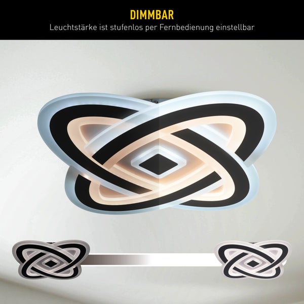 Dimmbare LED Deckenleuchte mit verschlungenem Design