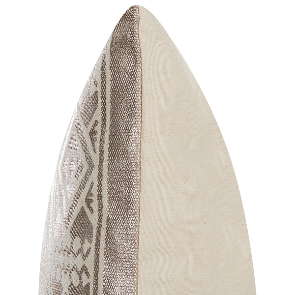 Dekokissen 2er Set OUJDA Baumwolle 50 x 50 cm Roségold Geometrisches Muster