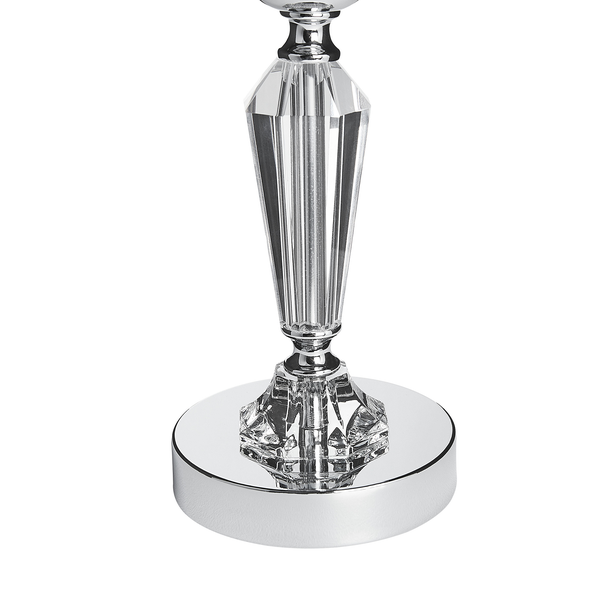 Kristall Tischleuchte mit rundem Fuß