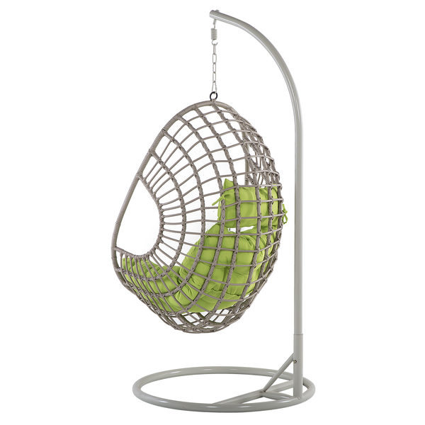 Hängesessel mit Gestell ARPINO Polyrattan Beige