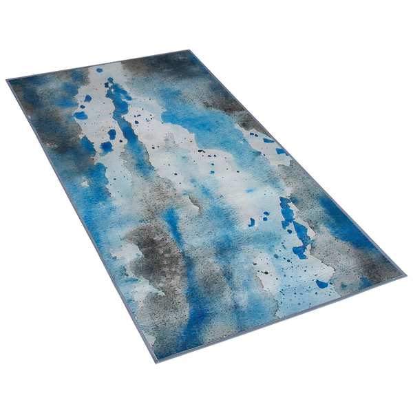 Teppich blau-grau Flecken-Motiv 80 x 150 cm BOZAT