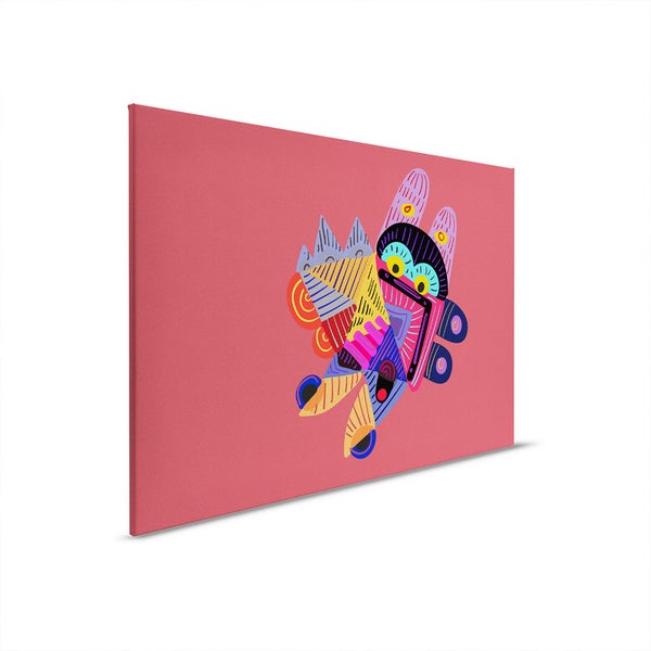 Leinwandbild mit abstraktem, farbenfrohem Design