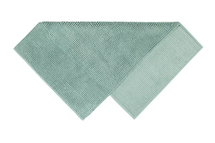 Badematte aus Chenille, rechteckig, weiche Noppenstruktur.