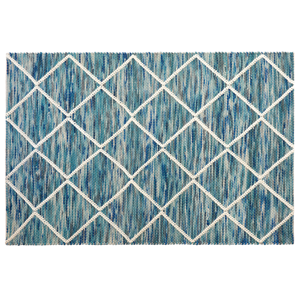 Teppich BELENLI Blau 140 x 200 cm Wolle