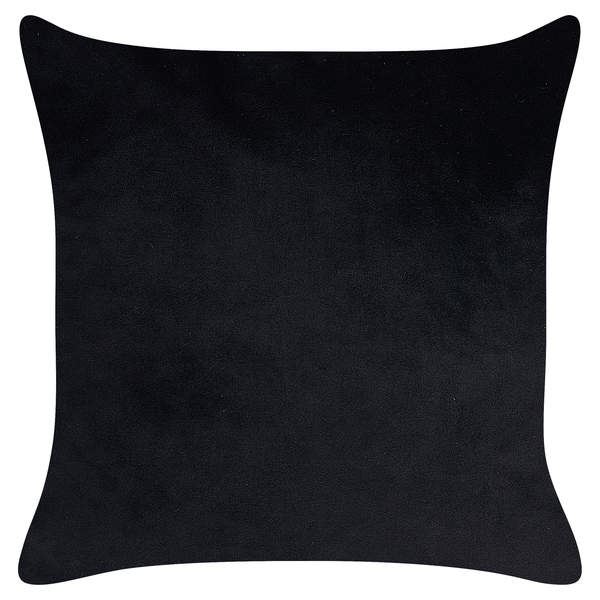 Dekokissen 2er Set TALINUM Samtstoff 45 x 45 cm Schwarz Tiermuster