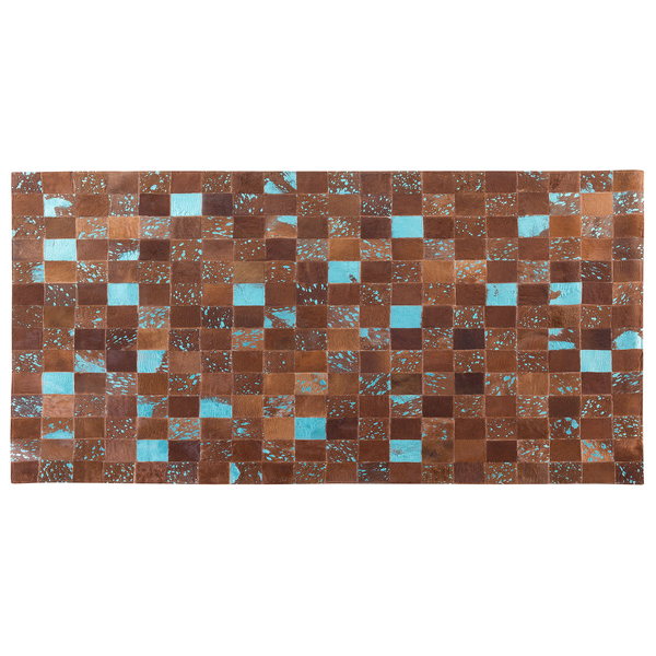 Teppich ALIAGA Braun 80 x 150 cm Echtleder