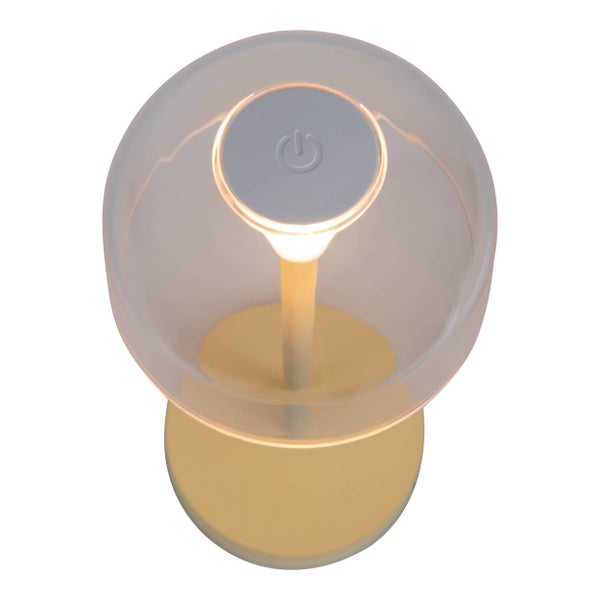 Tischleuchte mit rundem Lampenschirm und Touch-Funktion
