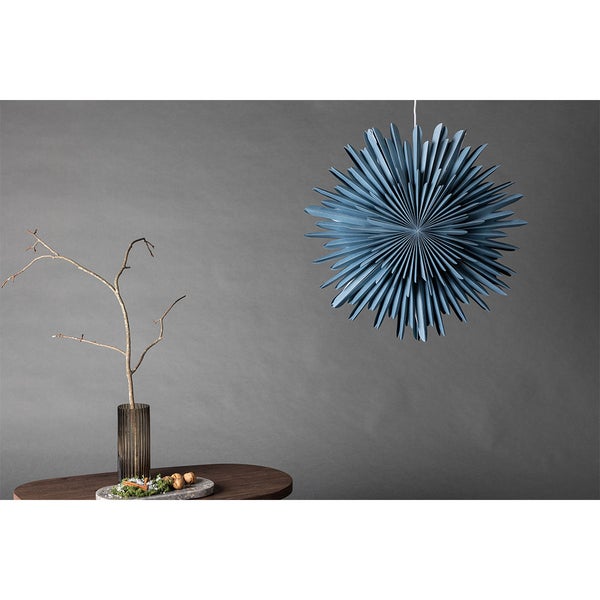 Sälen Weihnachtsstern mit Licht Papier Ø60 cm Pendelleuchte blau. 60 X 21 X 60 cm