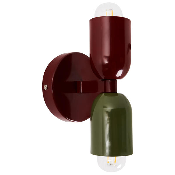 Wandlampe 2er Set TOPI Metall Rot / Grün