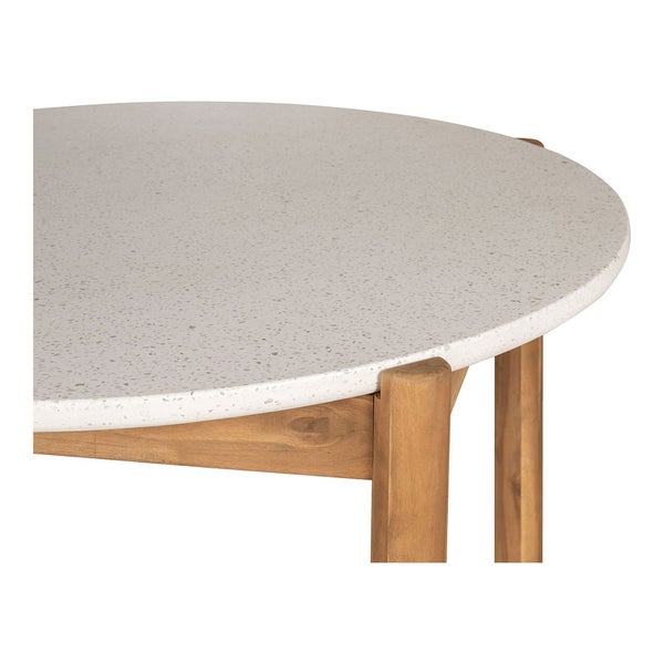 Terracina Gartentisch Ø120cm Natur, weiß. 120 X 120 X 76 cm