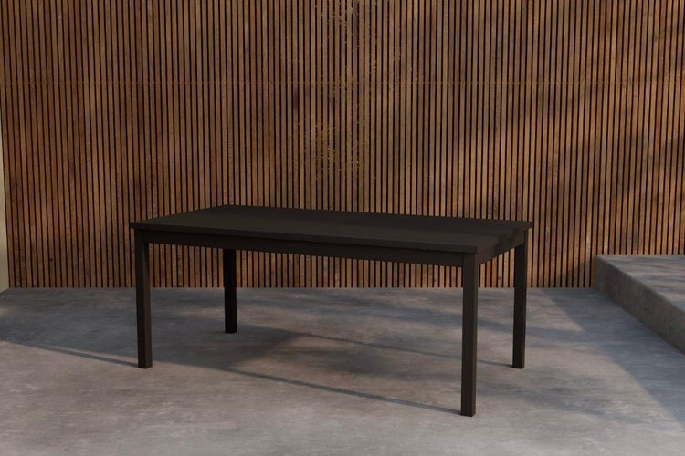 Schwarzer Esstisch aus Holz