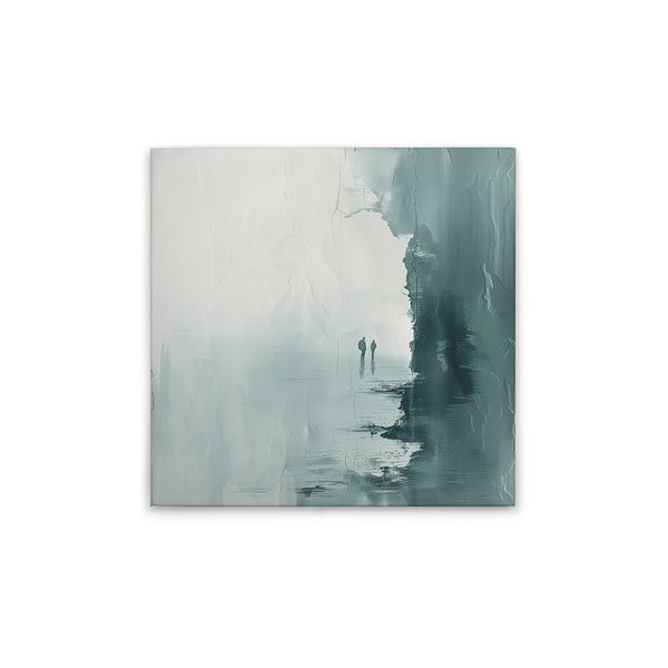 Gemälde mit Abstraktion und zwei Personen