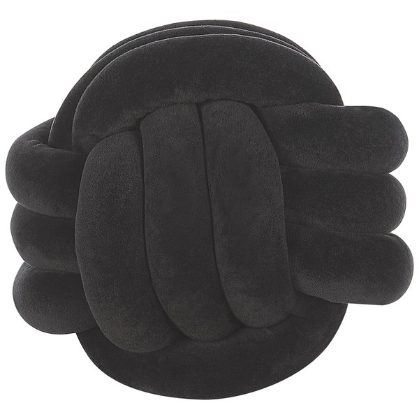 Dekokissen MALNI Samtstoff 30 x 30 cm Schwarz Ohne Muster