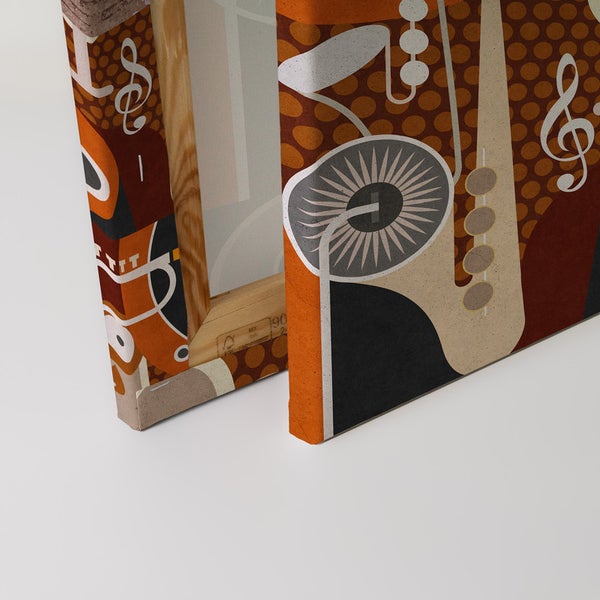 Leinwandbild mit Musikinstrumenten-Motiv