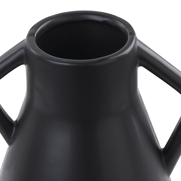 Blumenvase FERMI Keramik 20 cm Schwarz