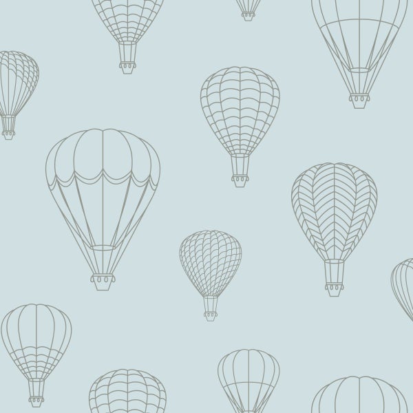 ESTAhome Tapete Luftballons Hellblau - 50 x 900 cm - 139719