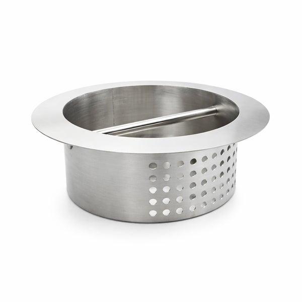 Edelstahl-Ablaufsieb mit Lochmuster und Griff