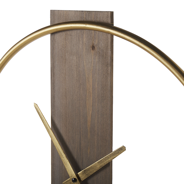 Wanduhr CASITAS 47 cm Tannenholz Gold