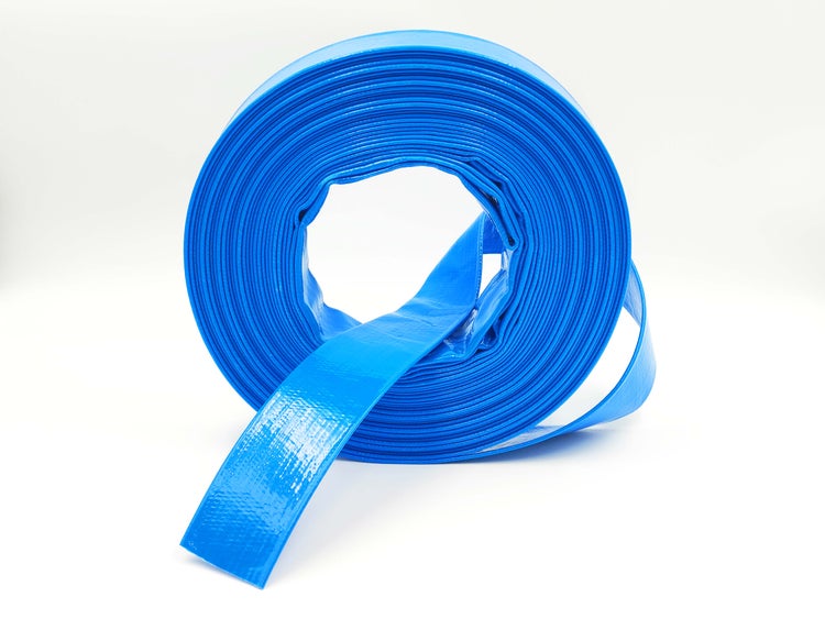 1 1/4 Zoll | 32 mm - 20 Meter - PVC Flachschlauch - Bauschlauch - Industrieschlauch - blau