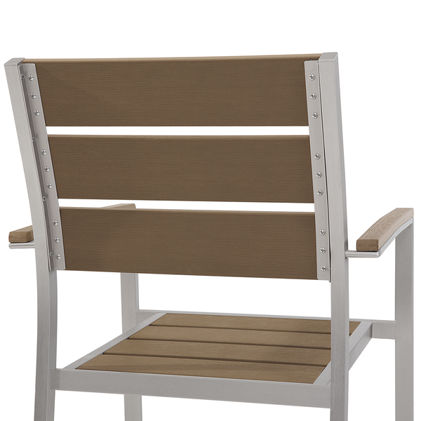 Gartenstuhl 6er Set VERNIO Braun