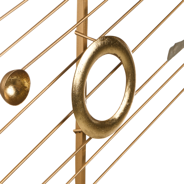 Dekorative Wanddekoration aus Metall mit geometrischen Formen