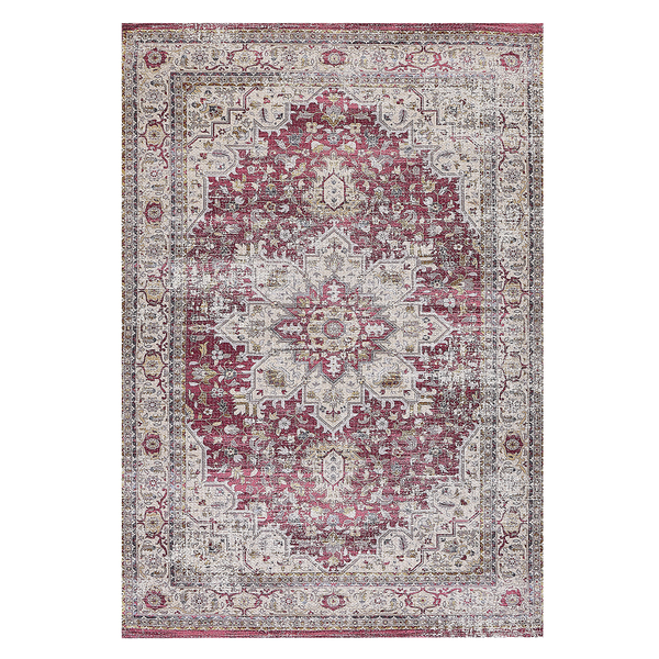 Teppich mehrfarbig orientalisches Muster 140 x 200 cm Kurzflor ARHAVI