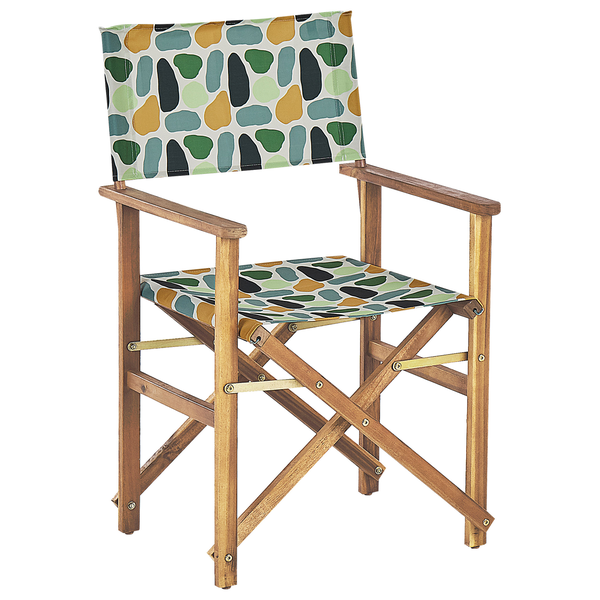 Gartenstuhl 2er Set CINE Akazienholz Bunt