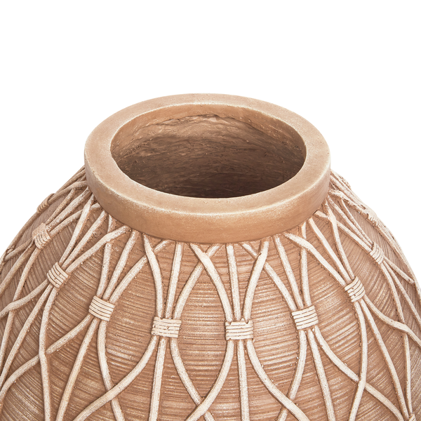 Blumenvase DOMOKOS Keramik 38 cm Hellbraun