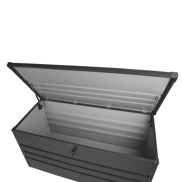 Aufbewahrungsbox CEBROSA Metall 132 cm 62 cm Graphitgrau
