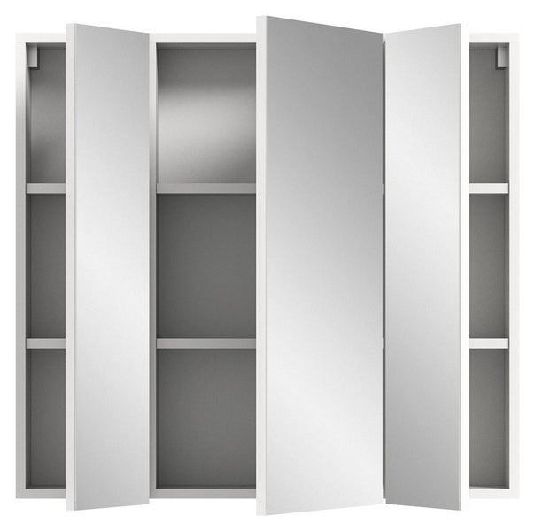Xonox.home Spiegelschrank Vira 82 x 18 x 77 cm weiß 3-türig