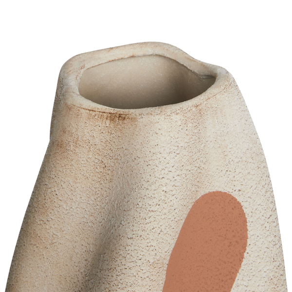 Blumenvase BATOIDEA Steinzeug 25 cm Hellbeige