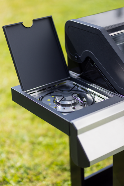 Grillfürst S330G 3-Brenner Gasgrill mit Seitenkocher und Gusseisen Rost