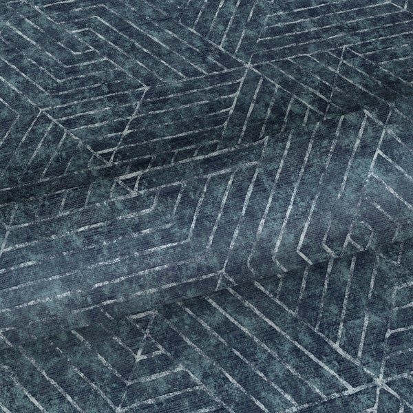 Sanders und Sanders Tapete grafische Linien Graublau - 53 cm x 10 m - 640508