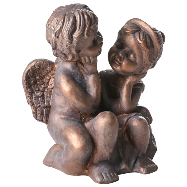 Gartenfigur DAMARO Kinder Braun
